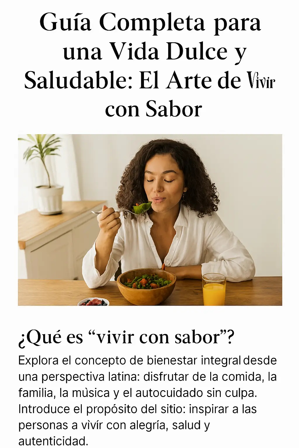 Cocina latina iluminada con frutas frescas y hierbas naturales