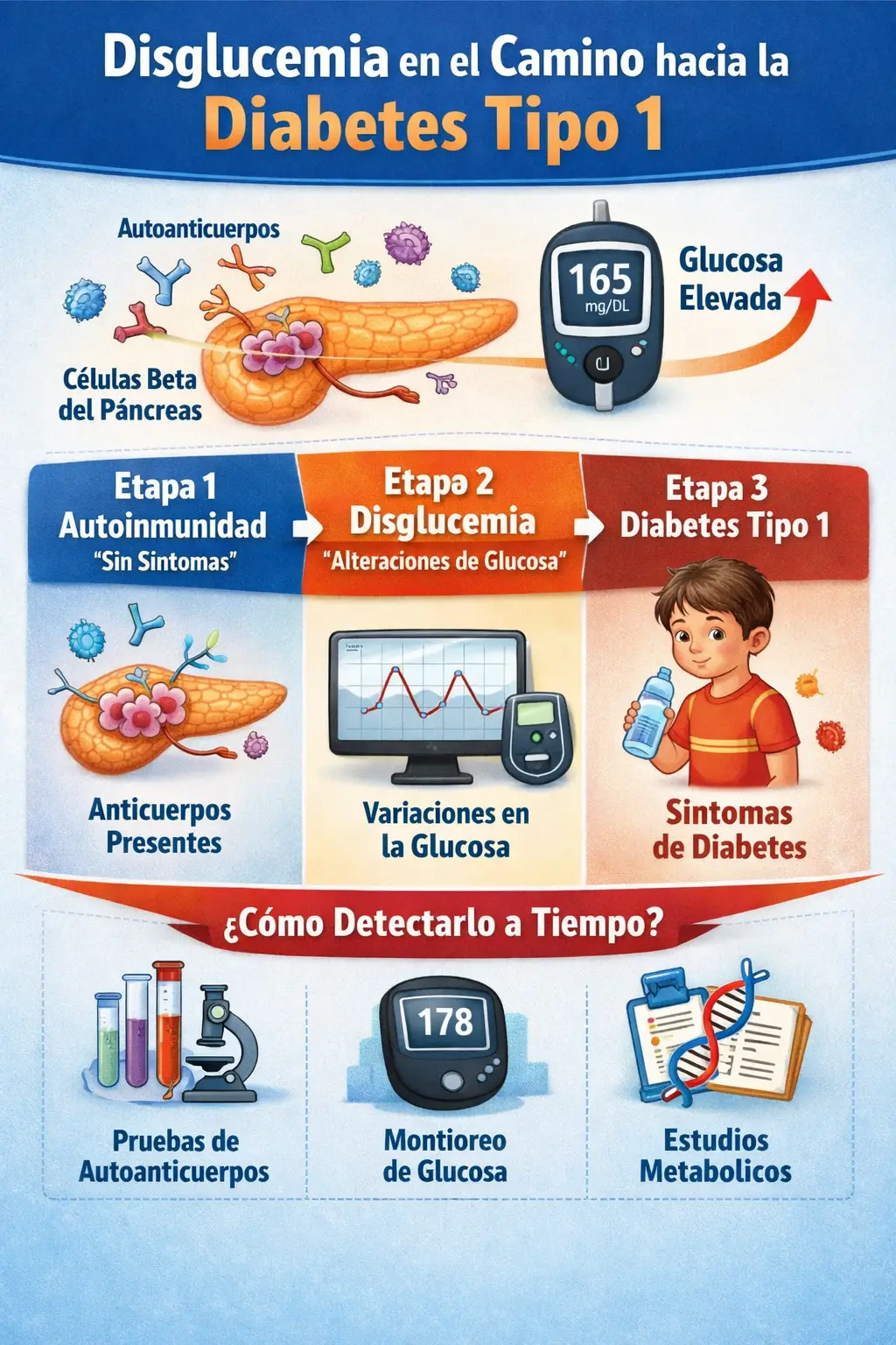 Disglucemia: el camino silencioso hacia la Diabetes Tipo 1 y cómo identificar las primeras señales del cuerpo